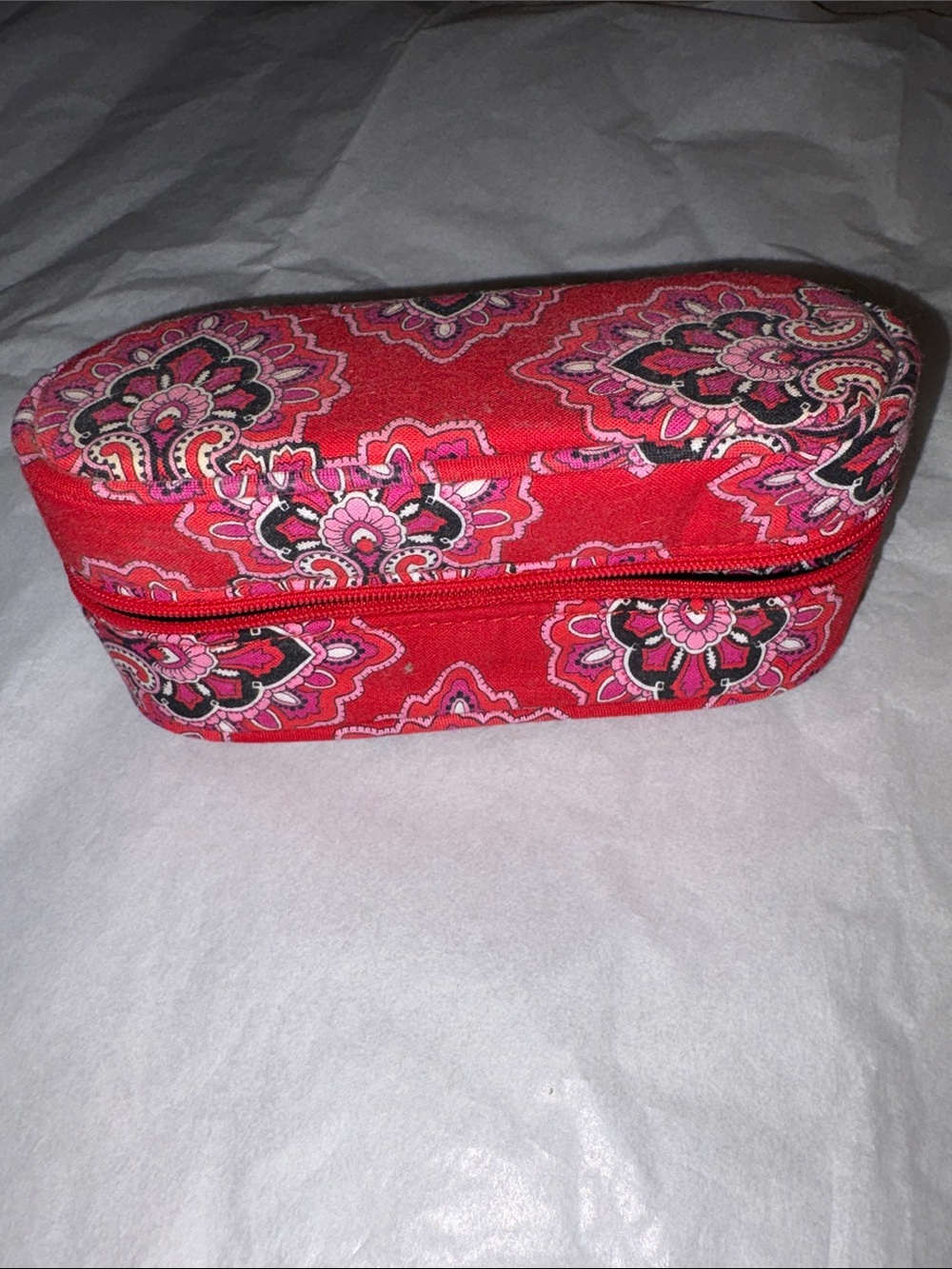 Vera Bradley Red Paisley Eyewear Case